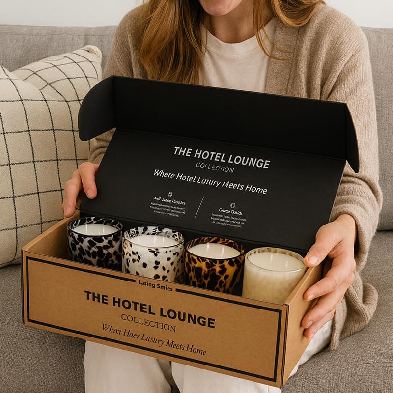 Tortoise Handblown Glass Candle Box