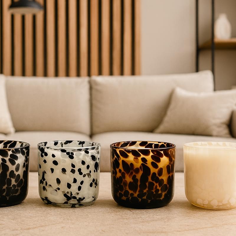 Tortoise Handblown Glass Candle